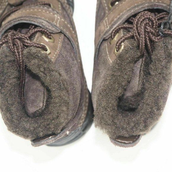 Timberland Mallard Winter Toddlers Boots Black Leather Brown Suede 33874 M - Picture 6 of 12